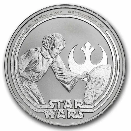 2025 Niue 1 oz Silver $2 Star Wars: Princess Leia Bullion Coin