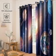thumbnail image 3 of Galaxy Planet Blackout Curtains Outer Space Universe Nebula Stars Starry Sky Decor for Kids Boys Bedroom Living Room Darkening Grommet Window Drapes 2 Panel Set, 42"x63", 3 of 6