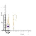 thumbnail image 2 of ANGARA Natural Bezel Set Amethyst Calla Lily Drop Earrings in 14K Yellow & White Gold for Women (Size-4x3mm) | February Birthstone, Anniversary, Jewelry Gift for Women | Natural Amethyst Earrings, 2 of 8