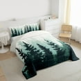 thumbnail image 4 of Feelyou Nature Scenery Bedding Comforter Set, Jungle Pine Tree Twin Comforter Sets, Rustic Farmhouse Theme Reversible Bedding Set, Lightweight Room Decor, 2pcs, 4 of 9