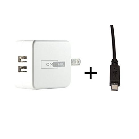 OMNIHIL 2-Port USB Charger+Micro-USB Compatible with VTech Star Wars First Order Stormtrooper Smartwatch