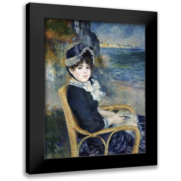 Renoir, Pierre-Auguste 12x14 Black Modern Framed Museum Art Print Titled - By the Seashore