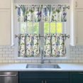 thumbnail image 3 of Retro Wildflower Curtains 24 Inch - 3 Panel Rustic Farmhouse Set with Vintage Botanicals, Boho Kitchen Window Drapes, 3 of 6