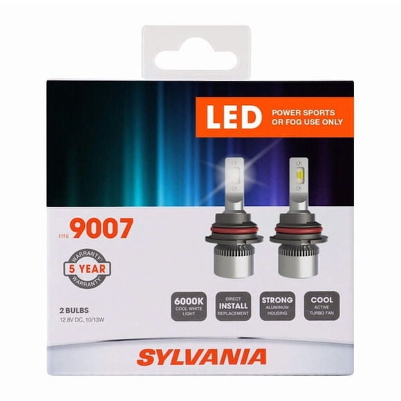 Sylvania LED Powersport Headlight Bulbs for Off-Road Use or Fog Lights - 2 Pk