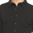 thumbnail image 4 of Men's Merino Wool Midweight Button Down Shirt - Black - Large, 4 of 7