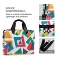 thumbnail image 4 of FORMRS 16" Laptop Bag Carrying Sleeve Case with Handle Travel Shoulder Briefcase, Purple Triangles, 4 of 8