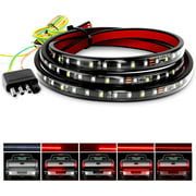 Nilight Truck Tailgate Bar 60" 108 LED Strip with Red Brake White Reverse Sequential Amber Turning Signals Strobe