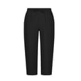 thumbnail image 4 of Mens Shorts Elastic Waist Drawstring Straight-Leg 3/4 Long Workout Shorts Soild Color Fashion Casual Summer Shorts with Pocket, 4 of 7
