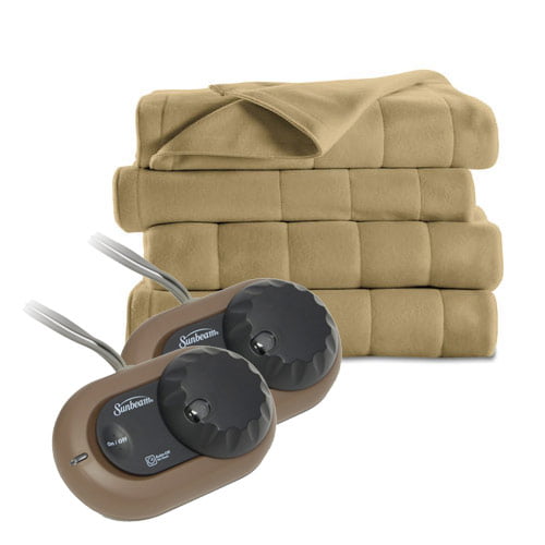 Twin Acorn Quilted Fleece For Sunbeam Heated Blanket10 Heat Settings 