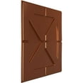 thumbnail image 2 of Ekena Millwork 19 5/8"W x 19 5/8"H Xander EnduraWall Decorative 3D Wall Panel, Bright Coat Copper (12-Pack for 32.04 Sq. Ft.), 2 of 6