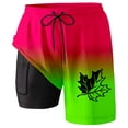 thumbnail image 3 of Mens Board Shorts with liner 5 Inch Quick Dry Swim Trunks Beach Lightweight Breathable Boxer Shorts Summer Watermelon Red XXXL, 3 of 4