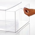 thumbnail image 6 of mDesign Plastic Stackable Kitchen Storage Organizer with Drawer - 4 Pack, Clear, 6 of 9