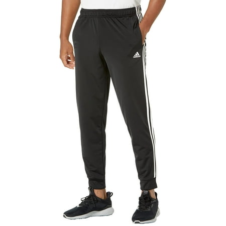 adidas Essentials 3-Stripes Tricot Jogger Pants (Mens, Black/White 1, 2XLT, T)