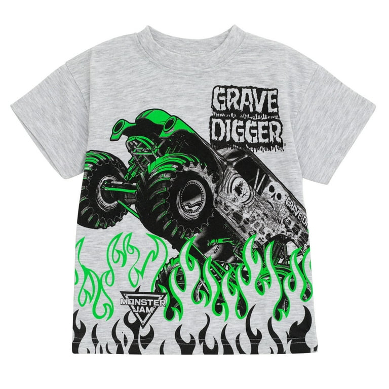 Grave Green Digger T-Shirt Monster Truck Shirt Tee Kids Grave Green Digger T-Shirt Monster Truck Shirt Tee Kids