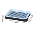 thumbnail image 2 of koolsoo Rabbit Litter Tray Rabbit Toilet Portable with Grate Double Layer Guinea Pig Litter Pan Bunny Potty for Small Animals Ferrets Black White, 2 of 9
