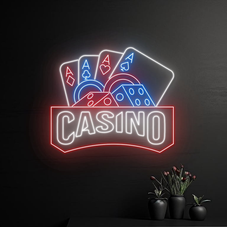 Handmadetneonsign Casino Neon Sign, Gaming Led Sign, Game Player