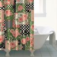 thumbnail image 4 of Pioneer Flower Floral Print Pattern Shower Curtain 84"x72", Bathroom Decorative Shower Curtain Set with 12 Hooks, Waterproof Washable, 4 of 6
