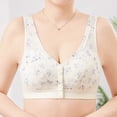 thumbnail image 3 of Gytharion Women's Large-size Bras Front-buttoned Wireless Adjustable Straps Bras Printed Comfortable Everyday Bras,36B-48C, 3 of 4