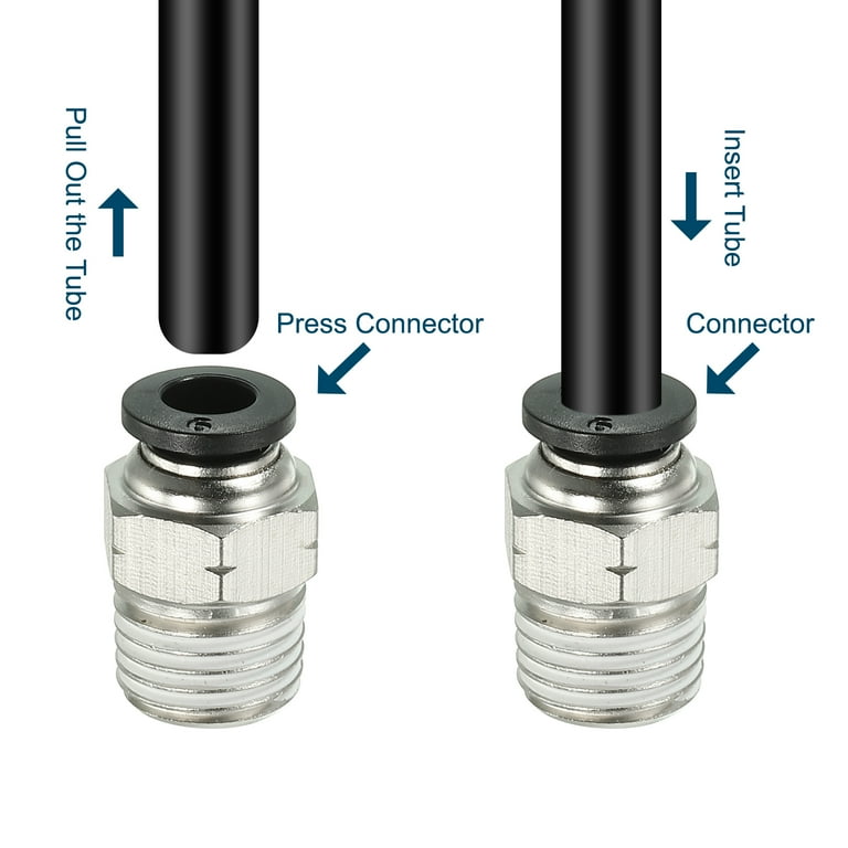 1/4 Npt Quick Connect 5-Pack 1/4" OD X 1/4" NPT Male Straight Push-to-Connect Air Fittings – Brass, By WIC Valve Push To Connect Fittings - Foto 5