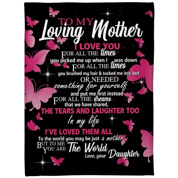 To My Mom I Love You For All The Times Fleece Blanket Mother's Day Gift Gift From Daughter To Mom Family Gift, 30x40in Fleece Blanket