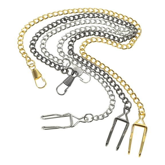 DECOMELODY 3Pcs Silver Pocket Watch Chain for Elegant and Vintage Styles