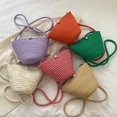thumbnail image 3 of Qarigey Bolso de hombro de playa de algodón para mujer, estuche de viaje informal de almacenamiento cruzado, organizadores de Color sólido, bolsas de Bolsas de mensajero y de hombro Violeta Qarigey AP012360-04, 3 of 6