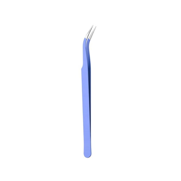 Rewenti Lulshou VALSEEL Curved Angled Tweezers for Precision Work, Stainless Steel Tweezers for Electronics Crafts, Jewelry Making Tool