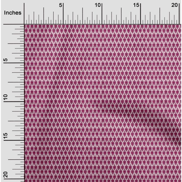 oneOone Polyester Lycra Fabric Leaves & Floral Block Print Fabric By The Yard 56 Inch Wide