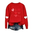 thumbnail image 2 of NuoCaiYun Valentines Day Sweatshirt Women Love Heart Valentines Day Sweatshirts Casual Long Sleeve Shirts, 2 of 6