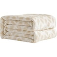 thumbnail image 3 of Sedona House KTBK5002 Printed Soft Warm Lightweight Flannel Blanket 60x80 Twin Size Ivory, 3 of 7