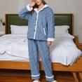 thumbnail image 4 of Women's Fuzzy Pajama Sets 2 Piece Pjs Cozy Fleece Warm Sleepwear Oversized Pullover Pants Sets Loungewear for Winter, 4 of 5