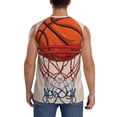 thumbnail image 4 of Balery Basketball Shot Camisetas sin mangas para hombre, absorbe la humedad y protege contra el mal olor.-Large, 4 of 7