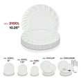 thumbnail image 5 of Smarty 10.25" Clear Classic Flair Disposable Plastic Dinner Plates 144ct, 5 of 7