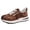 Brown, variant on Women's Fashion Platform Sneakers, Side Zipper Thick Heel Shoes for Everyday Comfort