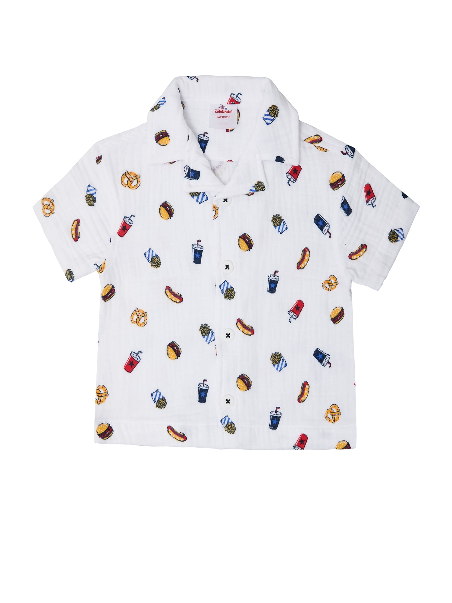 Way to Celebrate Toddler Boy Patriotic Americana Americana Shirt and Short Set, Sizes 12M-5T