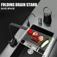 thumbnail image 6 of Extra Large Expandable Roll Up Dish Drying Rack, Over Sink Collapsible Drain Board with Foldable Sink Cover, Removable Utensil Holder Non-Slip Silicone for Kitchen Counter, 6 of 9