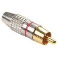thumbnail image 4 of High Quality Adapter Connectors Set 20Pcs 42 * 11Mm Gold Plated Pro Rca Male Plug Repair Replacement Soldering Black+Red Mingyqi, 4 of 9
