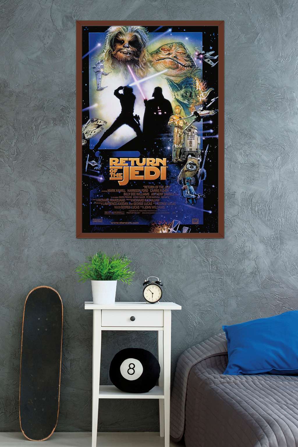 Star Wars: The Return Of The Jedi - One Sheet Wall Poster, 22.375" x 34", Framed