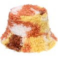 thumbnail image 3 of CoCopeaunts Tie-Dye Bucket Hat for Women Sheep Curly Wool Fisherman's Hat Europe United States Winter Outdoor Warm Basin Cap, 3 of 8