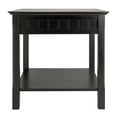 Winsome Wood Timber End Table with Drawer, Black Finish
