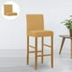 thumbnail image 3 of Funda elástica para sillas de comedor, para sillas con respaldo bajo, lavables y extraíbles para sillas para ceremonias, fiestas, Beige mayimx funda elástica, 3 of 8