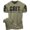T-Shirt Military Green Branded, variant on Gymish Grit Workout T-Shirt for Men, Funny Gym Shirt, Lifting Tee, Deadlift Shirt, Heather Grey with Sleeve Logo, Small