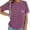 Purple, variant on Women's Nursing Shirts with Zipper Pocket - Comfort Breastfeeding Tops, Soft Maternity Tees for Moms, Short Sleeve Crew Neck,Size for XL