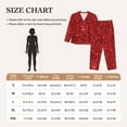 thumbnail image 5 of Uemuo Red Glitter Pattern Womens Pajama Sets,PJ Set for Women,Pajamas for Women Logo,Long Sleeve Pajama Set for Women,Soft Long Sleeve Top With Pants-Small, 5 of 9