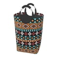 thumbnail image 1 of DouZhe 50L Rectangular Laundry Basket, Bohemian Ethnic Tribal Style Prints Waterproof Foldable Laundry Hamper with Aluminum Handles, 1 of 6