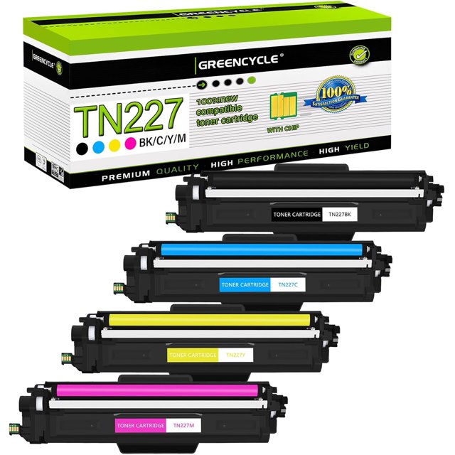 Paquete de 4 cartuchos de tóner compatibles de repuesto para Brother TN227, TN227BK, TN227M, TN227Y, TN223C y TN-223, compatibles con impresoras MFC-L3770CDW, MFC-L3750CDW, HL-L3290CDW y HL-L3270CDW