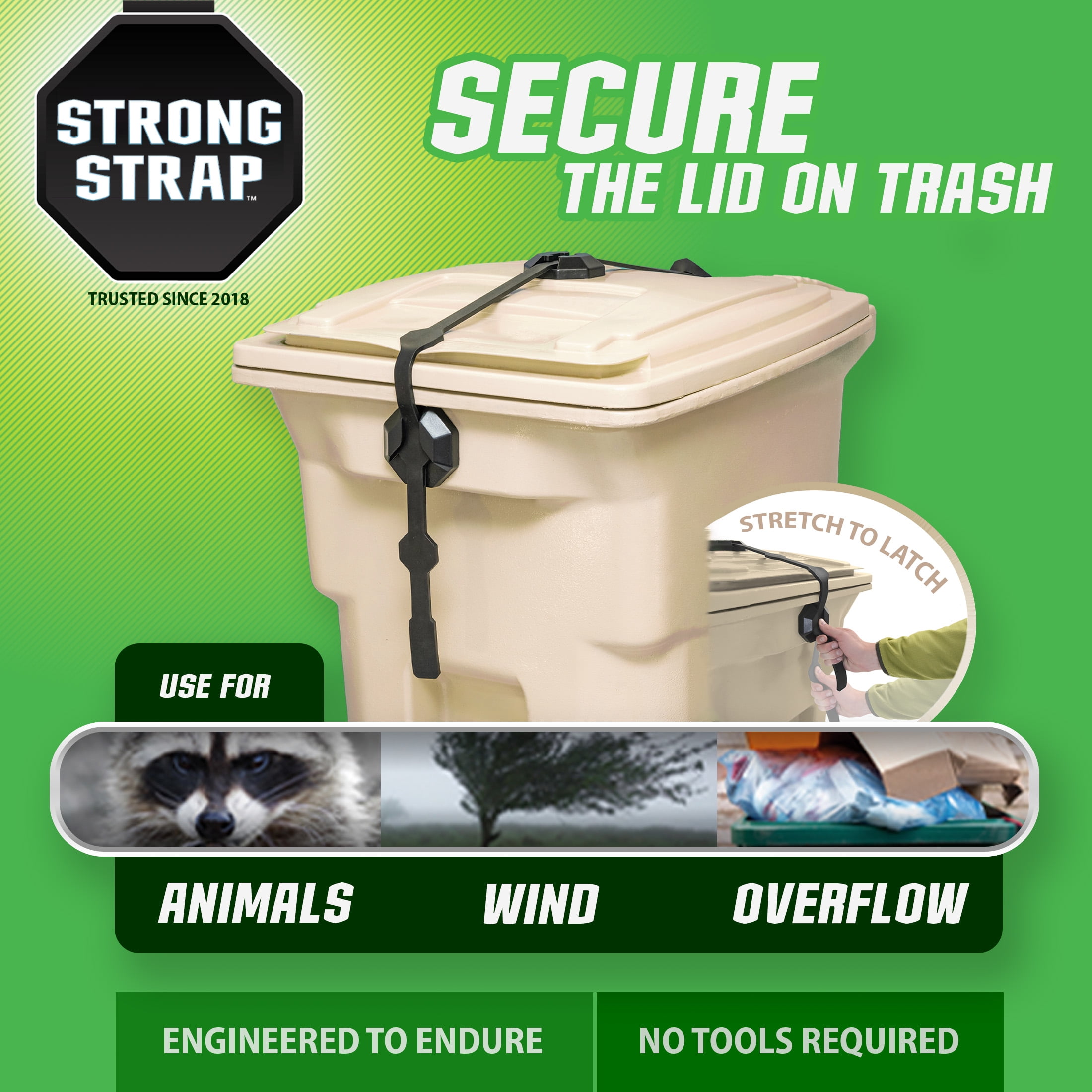 Blazer Brand Strong Strap Lid Lock, Durable, No tools required