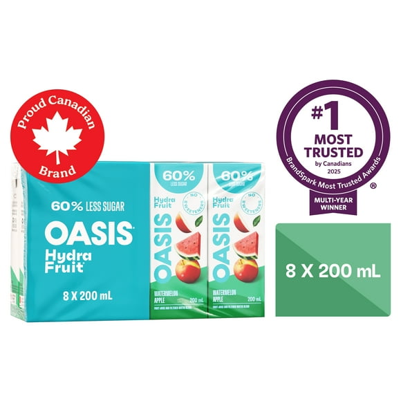Watermelon Apple Fruit Juice Boxes, 8 x 200 ML