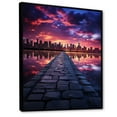 thumbnail image 2 of Designart "New York at Night A Colorful Photo III" Cityscapes Floater Framed Wall Decor, 2 of 7