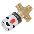 thumbnail image 3 of Brass 3 Way Thermostatic Mixing Valve For Shower System Water Temperature Pipe Basin Thermostat Control, 3 of 5